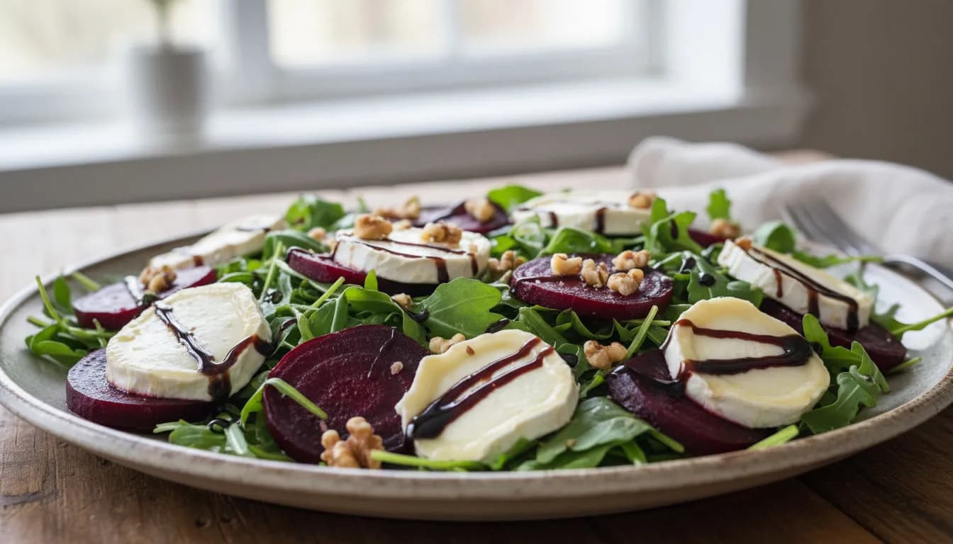 Салат со свёклой и козьим сыром