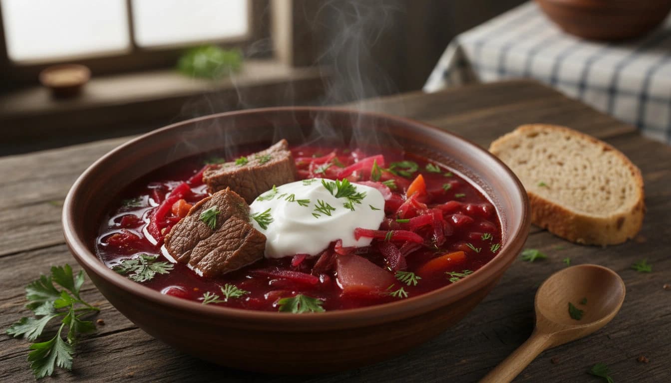 Классический борщ с говядиной