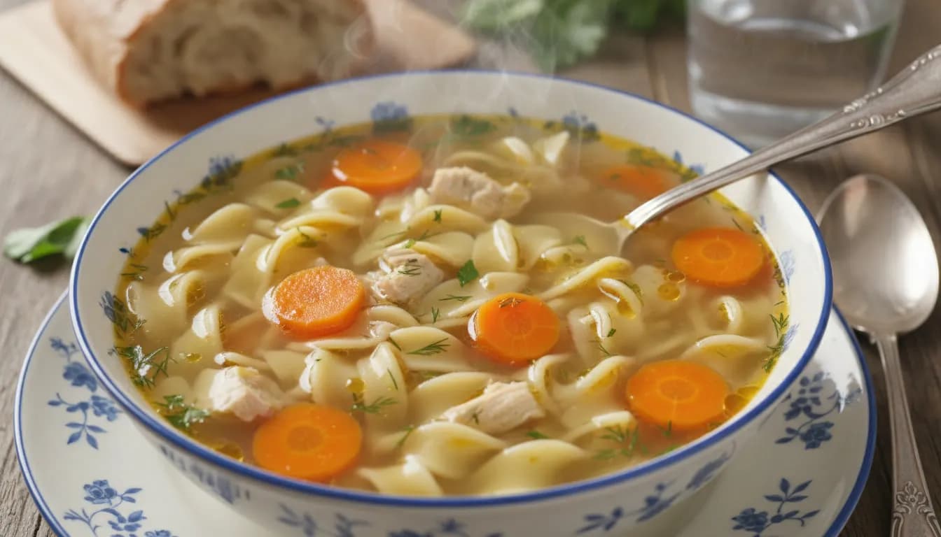 Куриный суп с лапшой