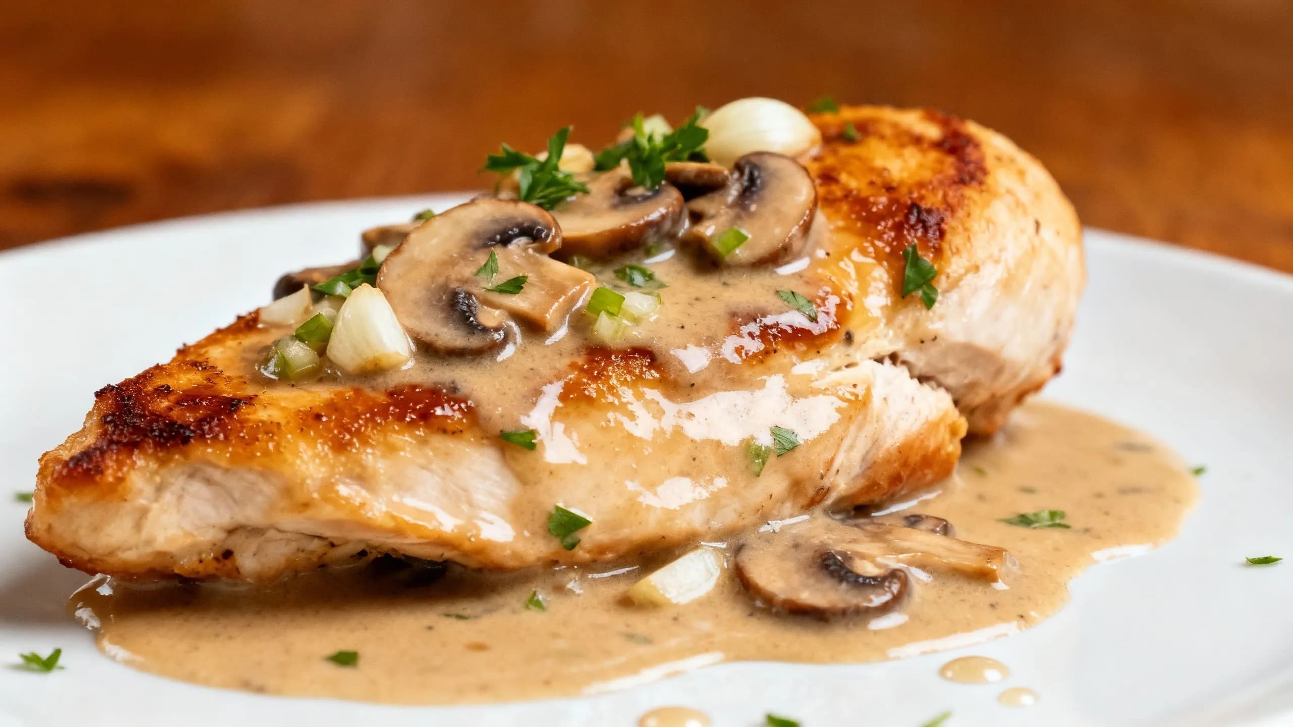 Куриные грудки в сливочном соусе