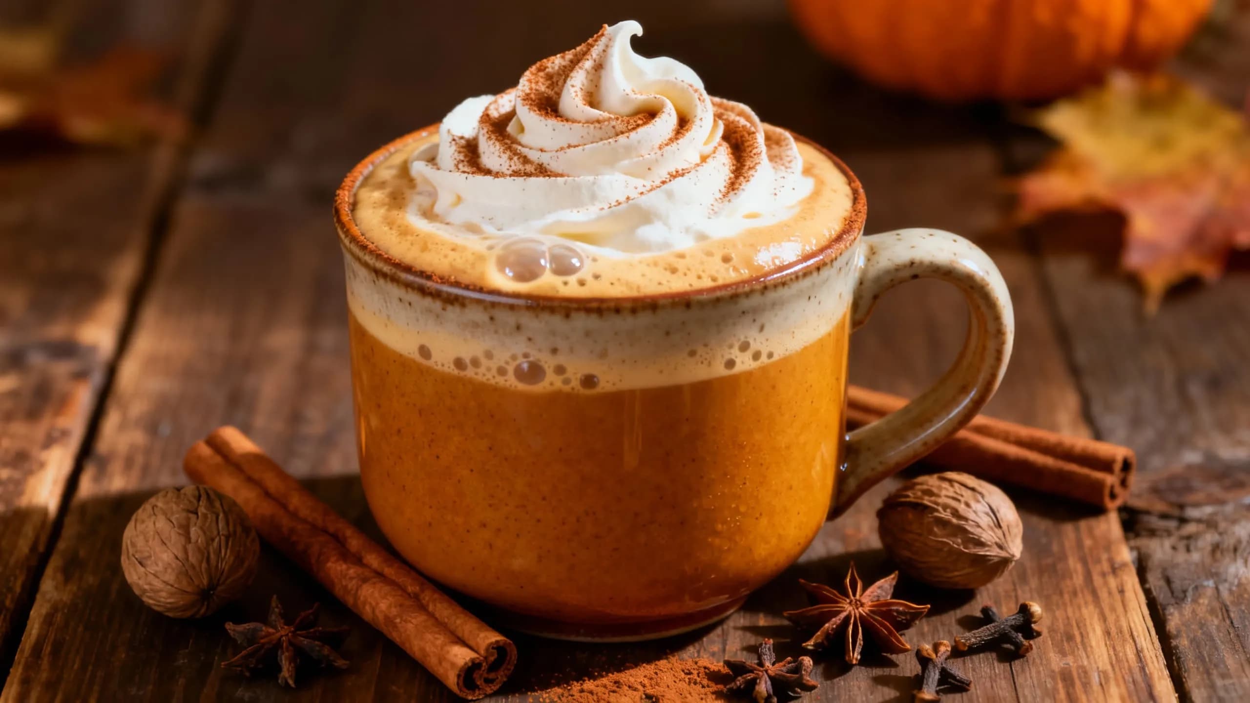 Латте с тыквенными специями