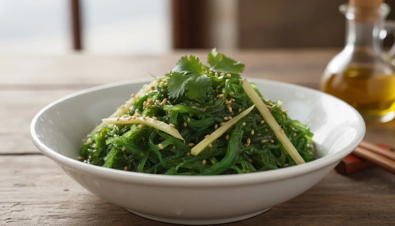 Салат из водорослей вакаме