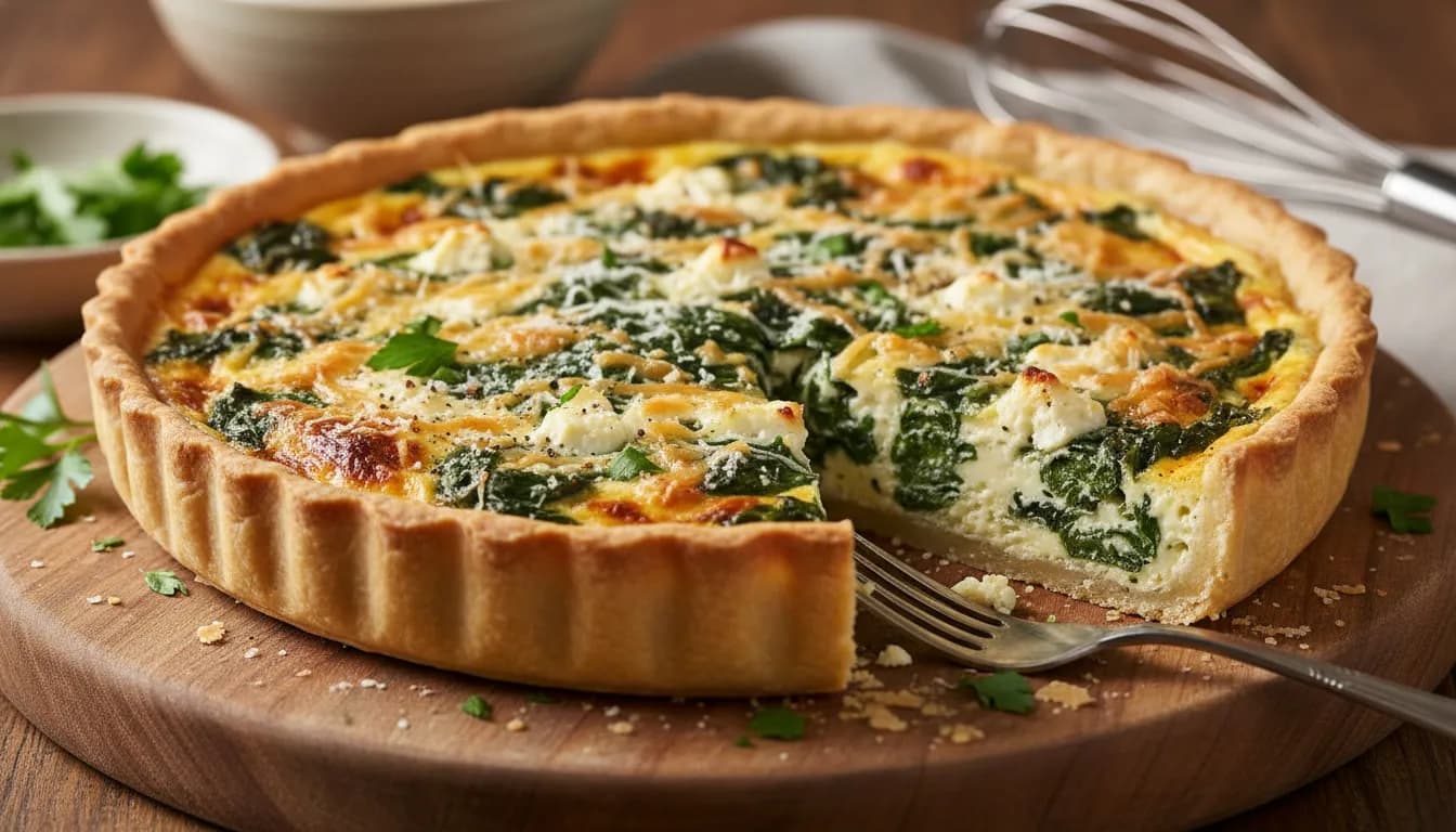 Киш со шпинатом